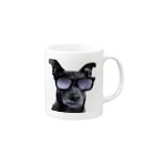 dogstagram.jpのサングラスをかけた犬 Mug :right side of the handle