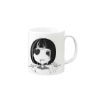 青いぱんだの首絞めぼぶちゃん Mug :right side of the handle