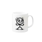 Design by hisachilの線人くん(ガッツ) Mug :right side of the handle