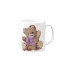 おはなのうてなのクマさん（紫） Mug :right side of the handle