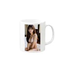 BeautifulLadyCollectionTokyoのAI下着美女(白) Mug :right side of the handle