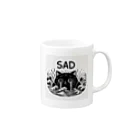 blackcatmaxの悲しみの黒猫 Mug :right side of the handle