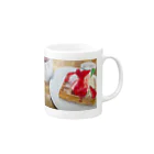 Mutsumi T shopのStrawberry waffle  Mug :right side of the handle