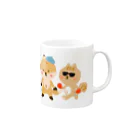 セールにつき開店のきつね、うさぎ、くま、りす、ペンギン Mug :right side of the handle