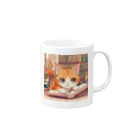 星パンダショップのほんよみかんねこ Mug :right side of the handle