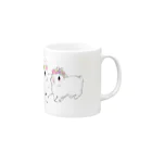 うさぎ王子のしもべのアルナブさん＆六花ちゃん（花冠） Mug :right side of the handle