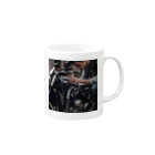 GROUND-WORKSのバイク整備 Mug :right side of the handle