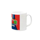 旅するマリオ配達員　放浪の旅中のオリジナルグッズ Mug :right side of the handle