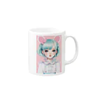 AI-srt-designのスウィート・ミント・ドリーミング・ガール Mug :right side of the handle