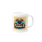 Urban pawsのパグチワワ「Paws of Power」 Mug :right side of the handle