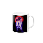 mmmzKのjellyfish_ネオン Mug :right side of the handle