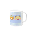 うちゃびっとやさん。の【usabit】けもびっとBlue Mug :right side of the handle