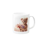 星パンダショップのはなとくま　～flower and bear～ Mug :right side of the handle