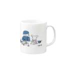 ポス山ポス夫のお手紙を書くポス夫 Mug :right side of the handle