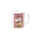 ねこもふ生活のうさぎ茶々 Mug :right side of the handle