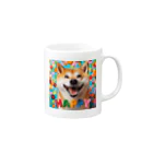 ANTARESの今日もハッピーな柴犬 Mug :right side of the handle