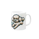 Tokyo_Doodleのもふもふアプリコット　トイプードル　みずあそび Mug :right side of the handle