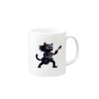 ロック堂のキャットスター Mug :right side of the handle