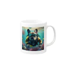 lovedogfamilly2の潜水士フレブルちゃん Mug :right side of the handle