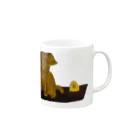 温もりのある動物たちのほっこりペットくん Mug :right side of the handle