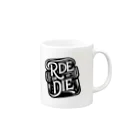 EXP(エクスペリエンスポイント)のRIDE or DIE Mug :right side of the handle