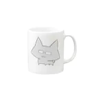 ピンクうさぎと。のめがねネコ Mug :right side of the handle