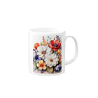 Lemon teaのたくさんの花々を Mug :right side of the handle