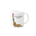 いも虫犬の５段アイス×ダックス Mug :right side of the handle