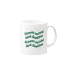 MRK DESIGNSのHuman model  （ green ） Mug :right side of the handle