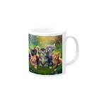 Colorful Canvasの猫ちゃん大集合 Mug :right side of the handle