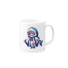 WING_0101の和風サメちゃんグッズ Mug :right side of the handle