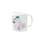 我楽汰倉庫_第二支部(犬)のおしゃれなマルチーズ Mug :right side of the handle