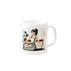 21歳女子　運動大好きMinamiのおしゃれMinami のヨガグッズ！ Mug :right side of the handle