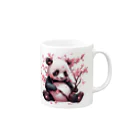 waterpandaのパンダと桜 Mug :right side of the handle