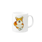 aoの微笑むコーギー Mug :right side of the handle