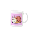 いきもの小学校　ふわわ組のふわわカタツムシ Mug :right side of the handle