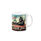 NAOKI_canonのゴリラのThank you！（赤い車①） Mug :right side of the handle