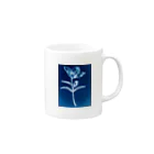 ペンで描く植物の詩のevening primrose(反転) Mug :right side of the handle