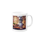 キャリーのcooking猫 Mug :right side of the handle