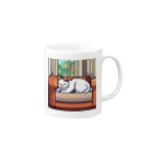 ネコナデール・ニャンコスキーのくつろぐ猫 Mug :right side of the handle