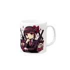 推しの美少女とアイドルのマフィア系少女 Mug :right side of the handle