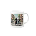 パンダの自転車に乗っているパンダ Mug :right side of the handle