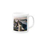 metametamonnのブラジルのリオデジャネイロのコルコバードのキリスト像 Mug :right side of the handle