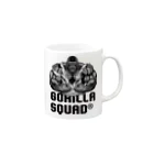 GORILLA SQUAD 公式ノベルティショップのアングリーゴリラビルダー/ロゴ黒 Mug :right side of the handle