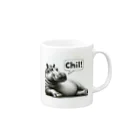 momoRockのデッサンタッチ カバ(Chil) Mug :right side of the handle