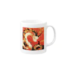 北欧ねこの龍と猫 Mug :right side of the handle