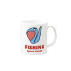 SAKA1AのSAKA1A STATION fishing LOGO マグカップの取っ手の右面