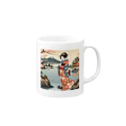 日本の風景 COOL JAPANの日本の風景:舞妓さん、Jpanese senery:MAIKO Mug :right side of the handle