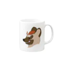 ゆるいハイエナのショップのゆるいハイエナの横顔 Mug :right side of the handle