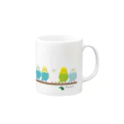 Happy birdsの横ならび セキセイ Mug :right side of the handle